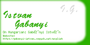 istvan gabanyi business card